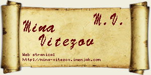 Mina Vitezov vizit kartica